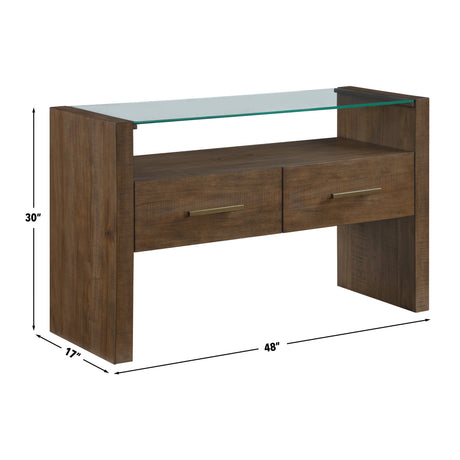 Garland Glass Top Sofa Table from Steve Silver - Luna Furniture