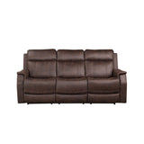 Valencia Walnut Dual-Power Reclining Sofa from Steve Silver - Luna Furniture