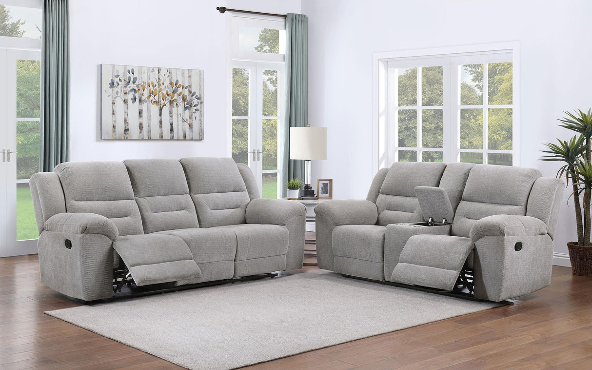 Gilson 2-piece Chenille Upholstered Sofa Set Grey from Coaster - Luna Furniture