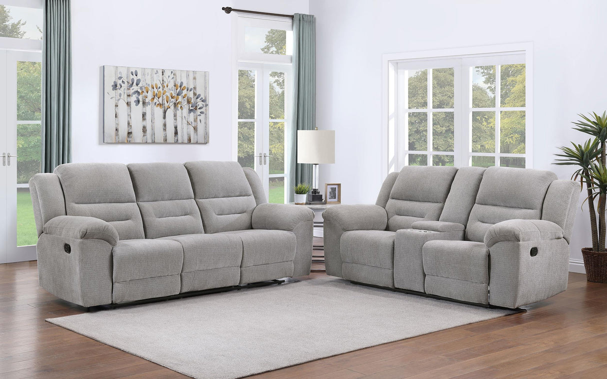 Gilson 2-piece Chenille Upholstered Sofa Set Grey from Coaster - Luna Furniture