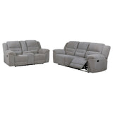 Gilson 2-piece Chenille Upholstered Sofa Set Grey from Coaster - Luna Furniture