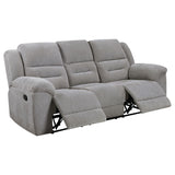 Gilson 2-piece Chenille Upholstered Sofa Set Grey from Coaster - Luna Furniture