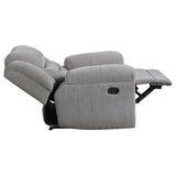 Gilson 3-piece Chenille Upholstered Reclining Sofa Set Grey from Coaster - Luna Furniture