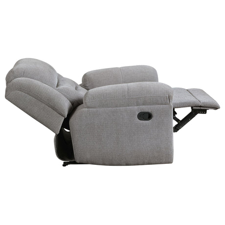Gilson Gray 3-piece Chenille Upholstered Reclining Living Room Set from Coaster - Luna Furniture