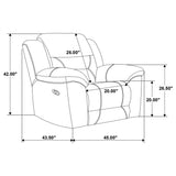 Gilson 3-piece Chenille Upholstered Reclining Sofa Set Grey from Coaster - Luna Furniture
