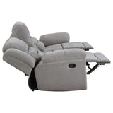 Gilson 3-piece Chenille Upholstered Reclining Sofa Set Grey from Coaster - Luna Furniture