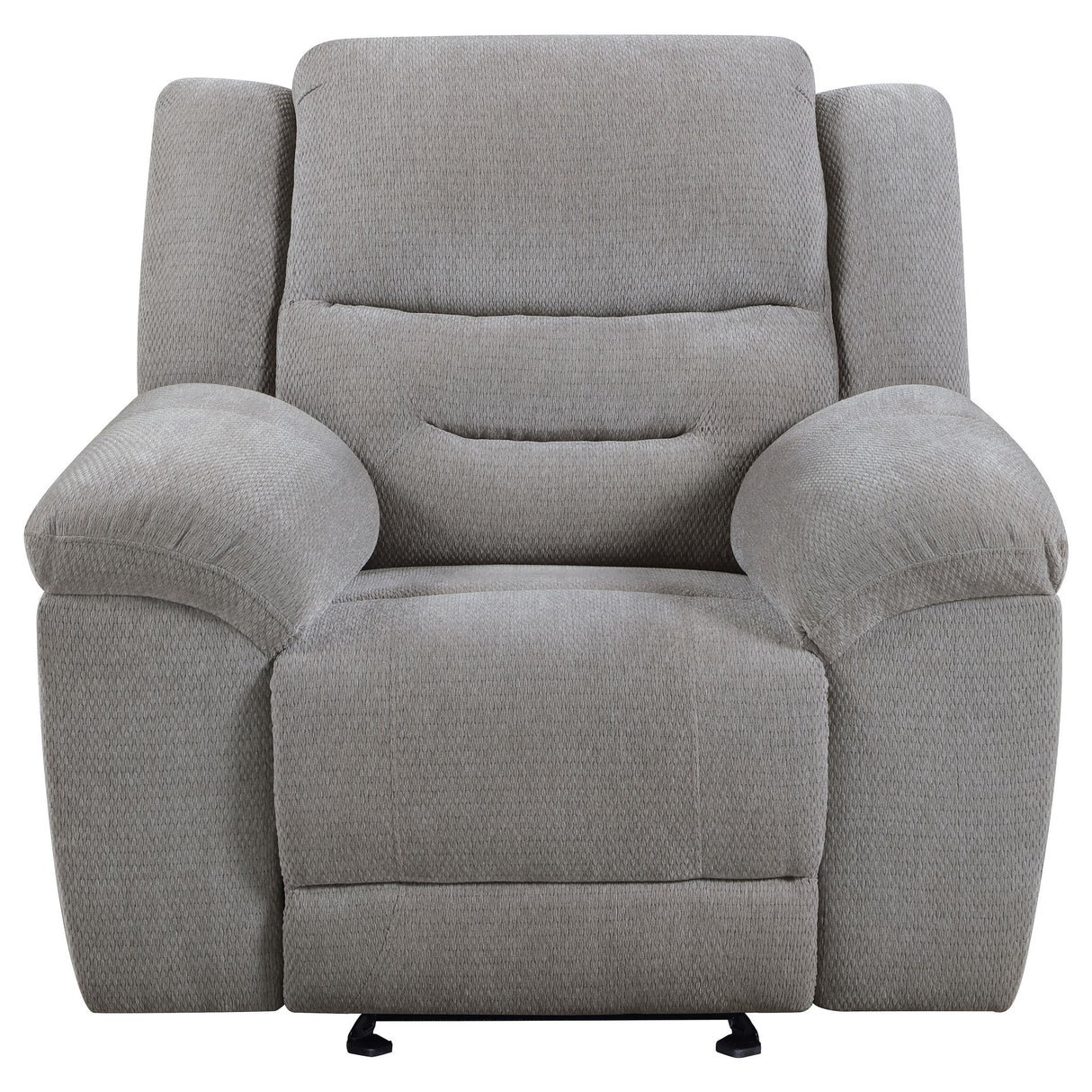 Gilson Gray Chenille Glider Recliner Chair from Coaster - Luna Furniture