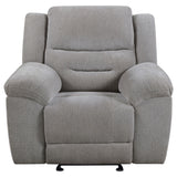 Gilson Gray Chenille Glider Recliner Chair from Coaster - Luna Furniture