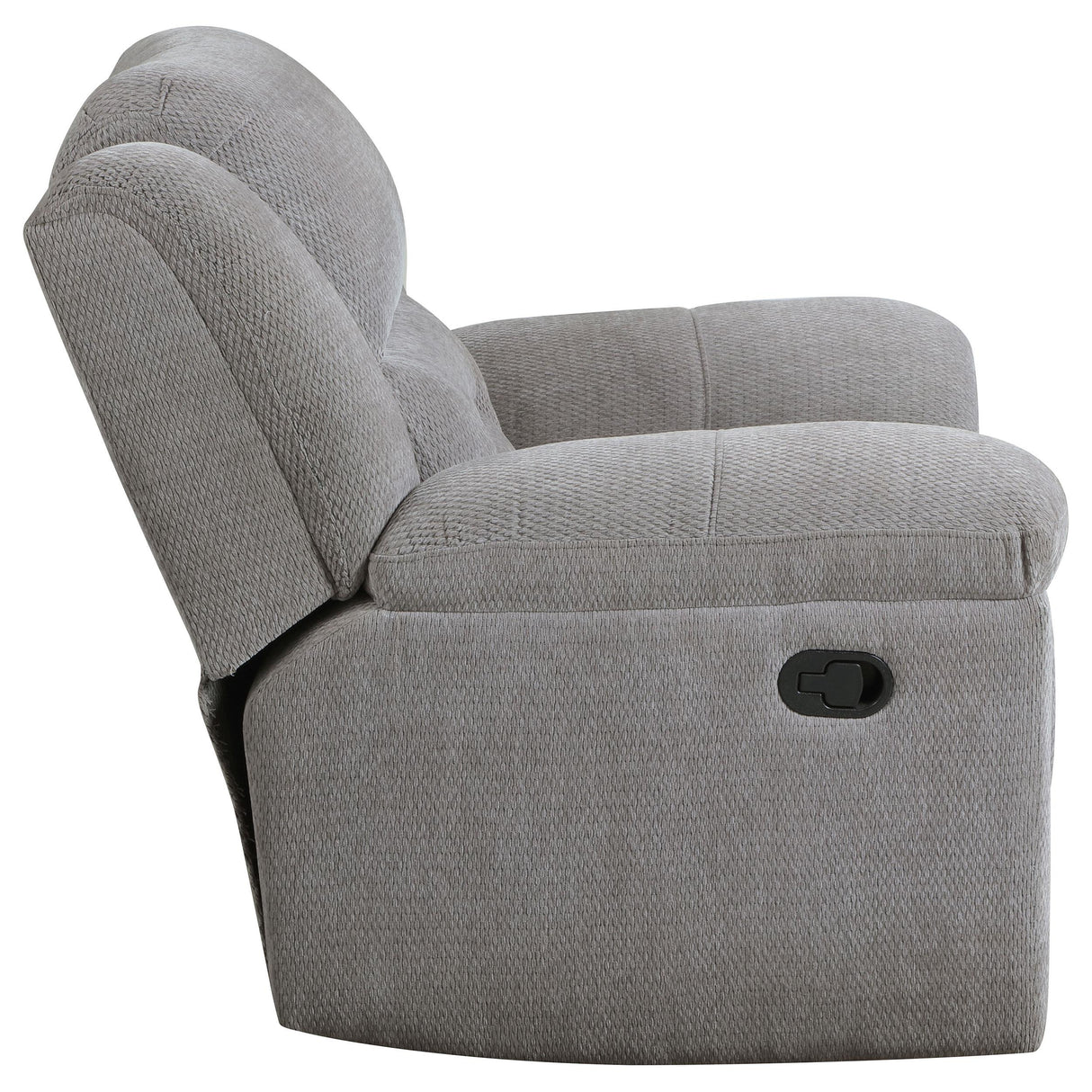 Gilson Gray Chenille Glider Recliner Chair from Coaster - Luna Furniture