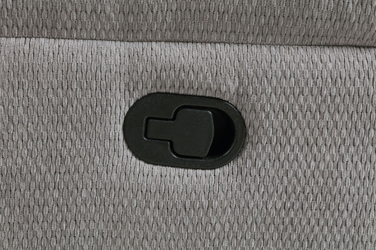 Gilson Gray Chenille Glider Recliner Chair from Coaster - Luna Furniture