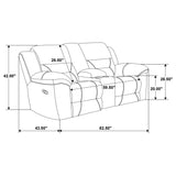 Gilson Gray Chenille Reclining Loveseat from Coaster - Luna Furniture