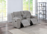Gilson Gray Chenille Reclining Loveseat from Coaster - Luna Furniture