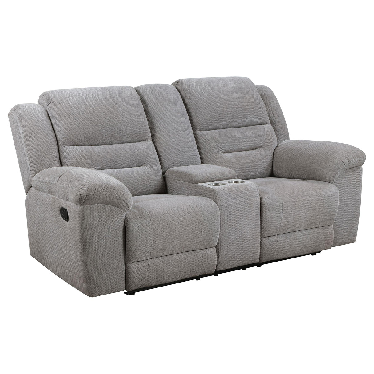 Gilson Gray Chenille Reclining Loveseat from Coaster - Luna Furniture