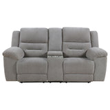 Gilson Gray Chenille Reclining Loveseat from Coaster - Luna Furniture