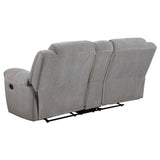 Gilson Gray Chenille Reclining Loveseat from Coaster - Luna Furniture
