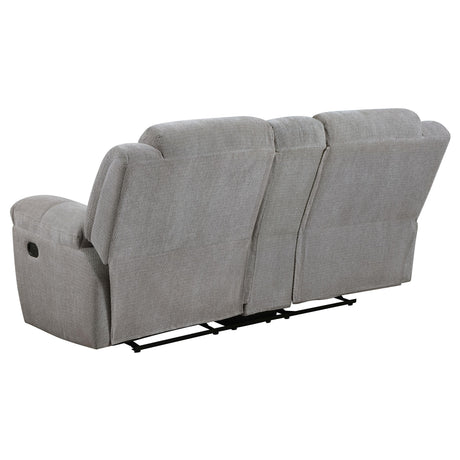 Gilson Gray Chenille Reclining Loveseat from Coaster - Luna Furniture