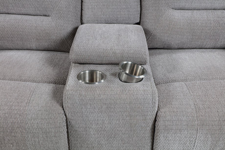 Gilson Gray Chenille Reclining Loveseat from Coaster - Luna Furniture