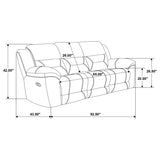 Gilson Gray Chenille Upholstered Reclining Sofa from Coaster - Luna Furniture