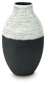 Girtha Antique White/Black Vase from Ashley Furniture - Luna Furniture