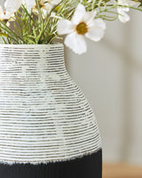 Girtha Antique White/Black Vase from Ashley Furniture - Luna Furniture