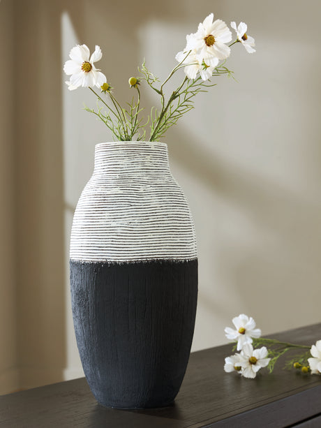 Girtha Antique White/Black Vase from Ashley - Luna Furniture