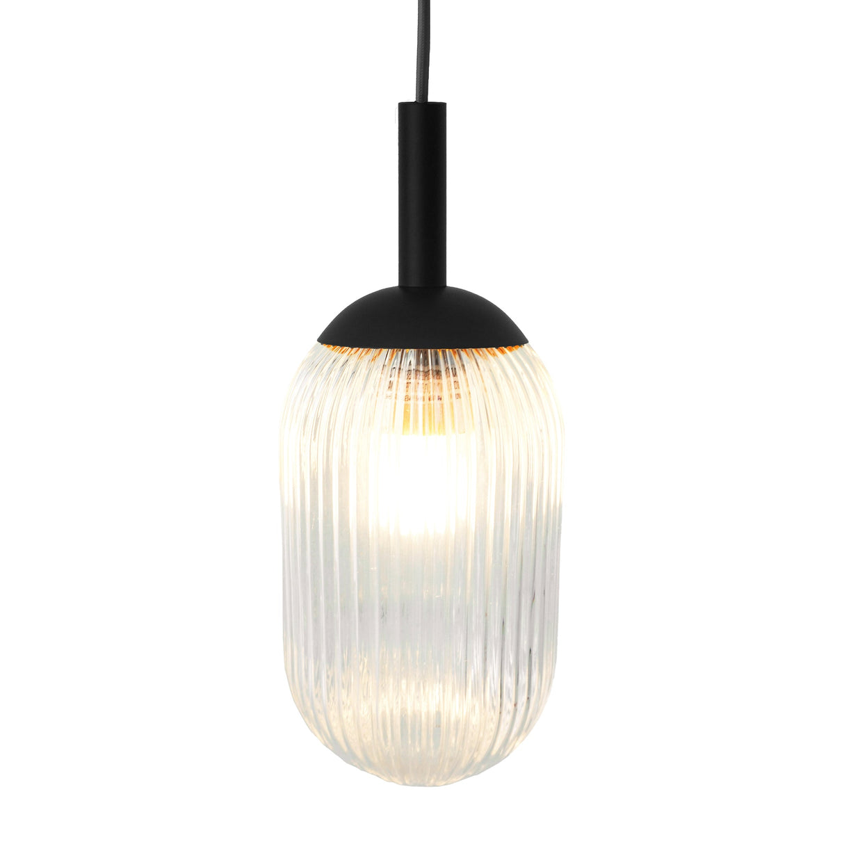 Giza Pendant Lamp - Black and Clear from Ashcroft Furniture - Luna Furniture