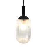 Giza Pendant Lamp - Black and Clear from Ashcroft Furniture - Luna Furniture