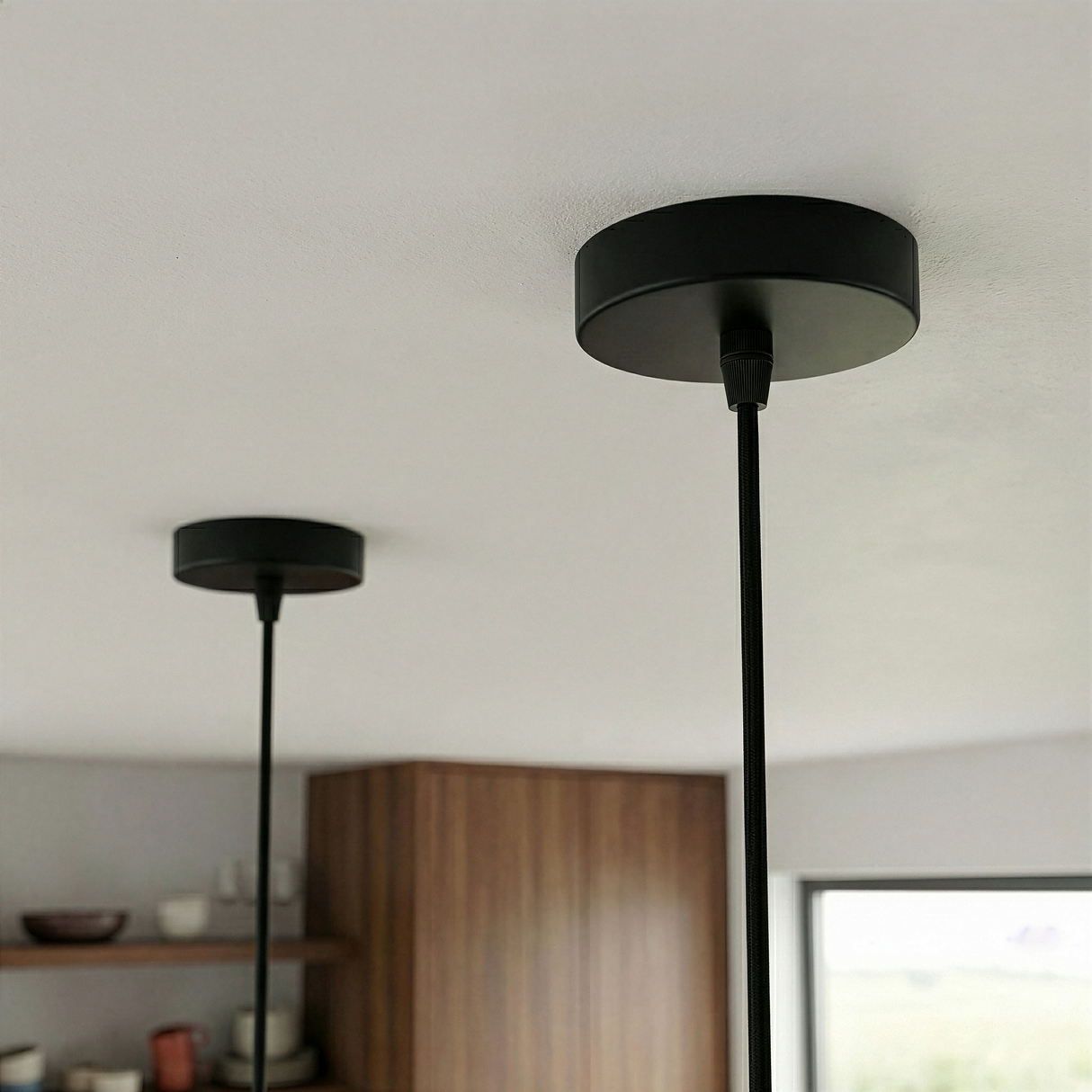 Giza Pendant Lamp - Black and Clear from Ashcroft Furniture - Luna Furniture