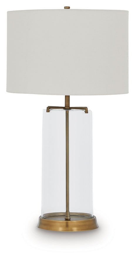 Gizeh Clear/Gold Finish Table Lamp from Ashley - Luna Furniture