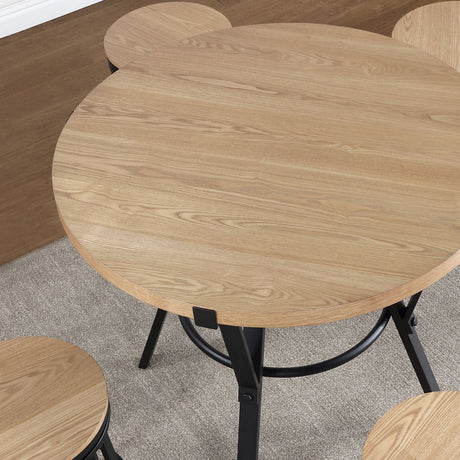 Magnolia 42-inch Round Counter Table, Black and Sand from Steve Silver - Luna Furniture