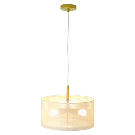 Glacier Pendant Lamp - Oak + Natural + Gold from Ashcroft Furniture - Luna Furniture