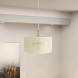 Glacier Pendant Lamp - Oak + Natural + Gold from Ashcroft Furniture - Luna Furniture