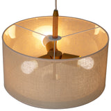 Glacier Pendant Lamp - Oak + Natural + Gold from Ashcroft Furniture - Luna Furniture