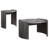 Gladstone Distressed Gray 2-Piece Coffee and End Table Set from Coaster - Luna Furniture