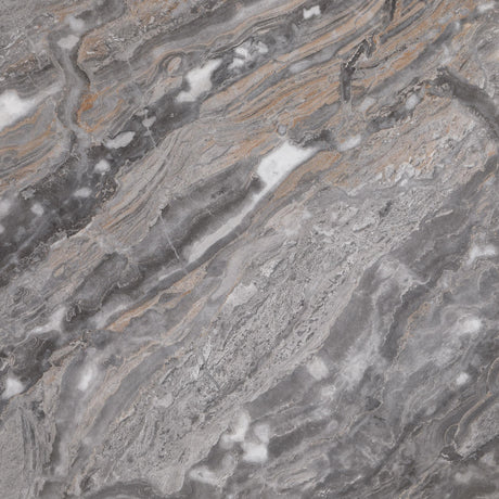 Gladstone Distressed Gray Round Faux Marble Top Coffee Table from Coaster - Luna Furniture