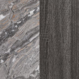 Gladstone Distressed Gray Round Faux Marble Top Coffee Table from Coaster - Luna Furniture