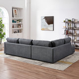 Glander Grey Linen LAF Sectional from Ashcroft Furniture - Luna Furniture