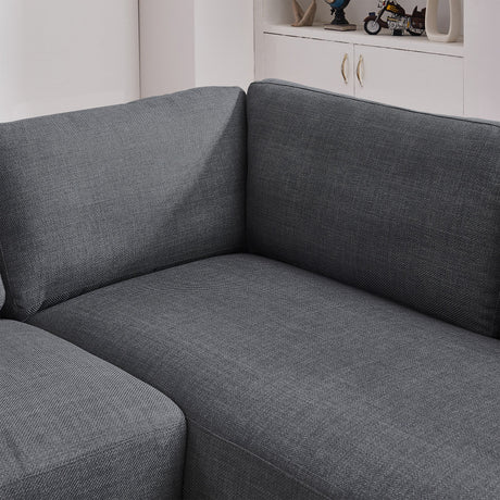 Glander Grey Linen RAF Sectional from Ashcroft Furniture - Luna Furniture