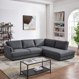 Glander Grey Linen RAF Sectional from Ashcroft Furniture - Luna Furniture