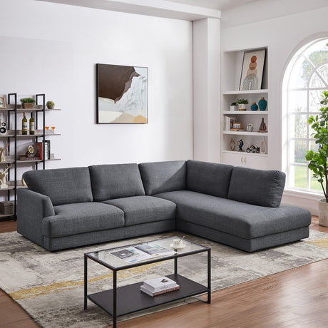Glander Grey Linen RAF Sectional from Ashcroft Furniture - Luna Furniture