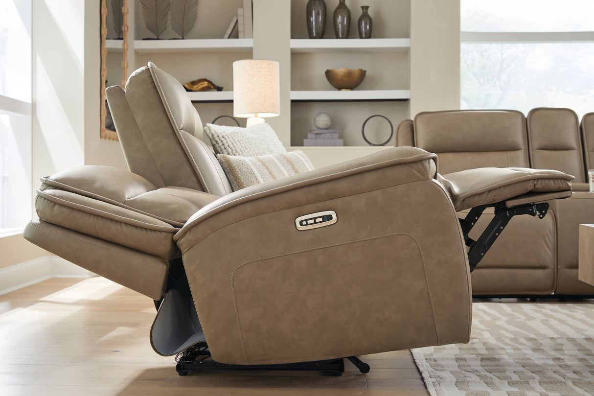 Glencroft Sahara Power Reclining Loveseat with Console from Ashley Furniture - Luna Furniture