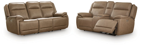 Glencroft Sofa and Loveseat in Sahara from Ashley - Luna Furniture