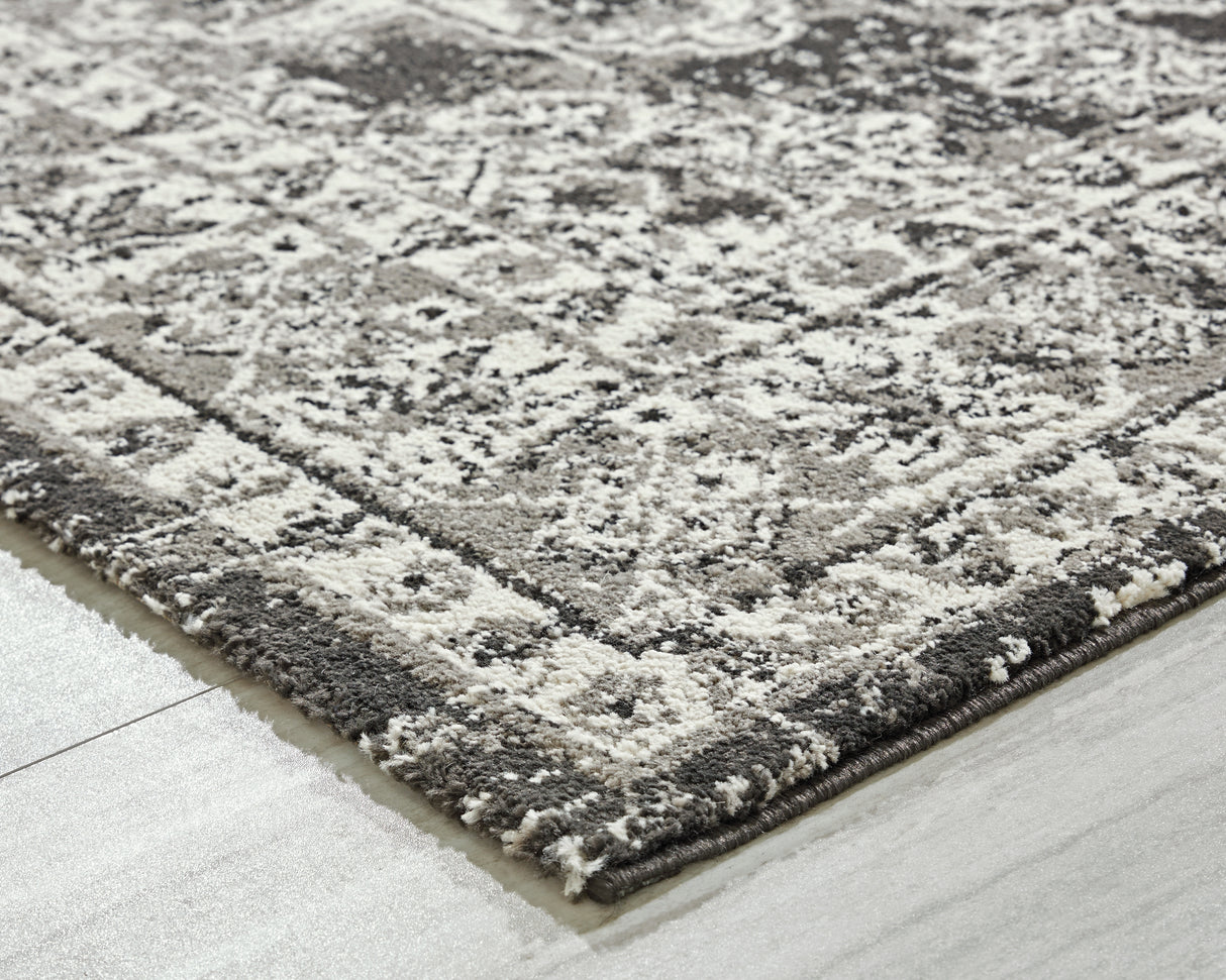 Glennisman Black/Gray/Ivory Large Rug from Ashley - Luna Furniture