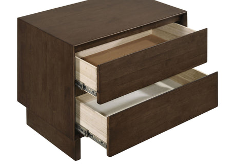 Glenwood Warm Brown 2-Drawer Nightstand from Coaster - Luna Furniture