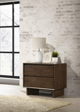 Glenwood Warm Brown 2-Drawer Nightstand from Coaster - Luna Furniture