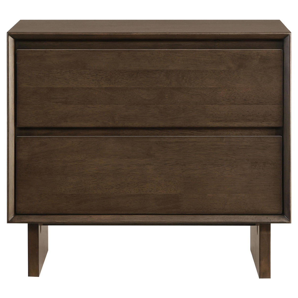 Glenwood Warm Brown 2-Drawer Nightstand from Coaster - Luna Furniture