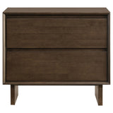 Glenwood Warm Brown 2-Drawer Nightstand from Coaster - Luna Furniture
