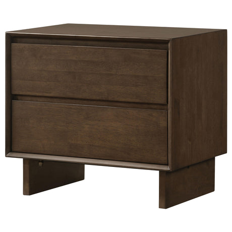 Glenwood Warm Brown 2-Drawer Nightstand from Coaster - Luna Furniture