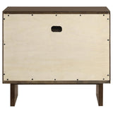 Glenwood Warm Brown 2-Drawer Nightstand from Coaster - Luna Furniture
