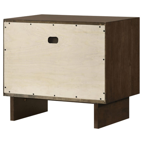 Glenwood Warm Brown 2-Drawer Nightstand from Coaster - Luna Furniture